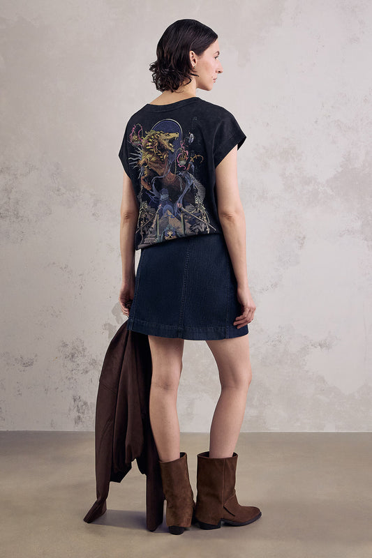Dames T-shirt met fantasierijke print - Mythical Creatures-collectie