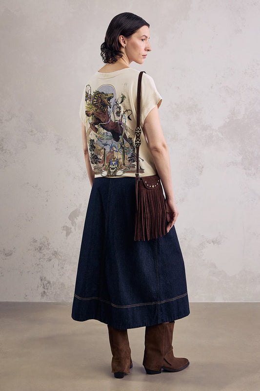 Dames T-shirt met fantasierijke print - Mythical Creatures-collectie