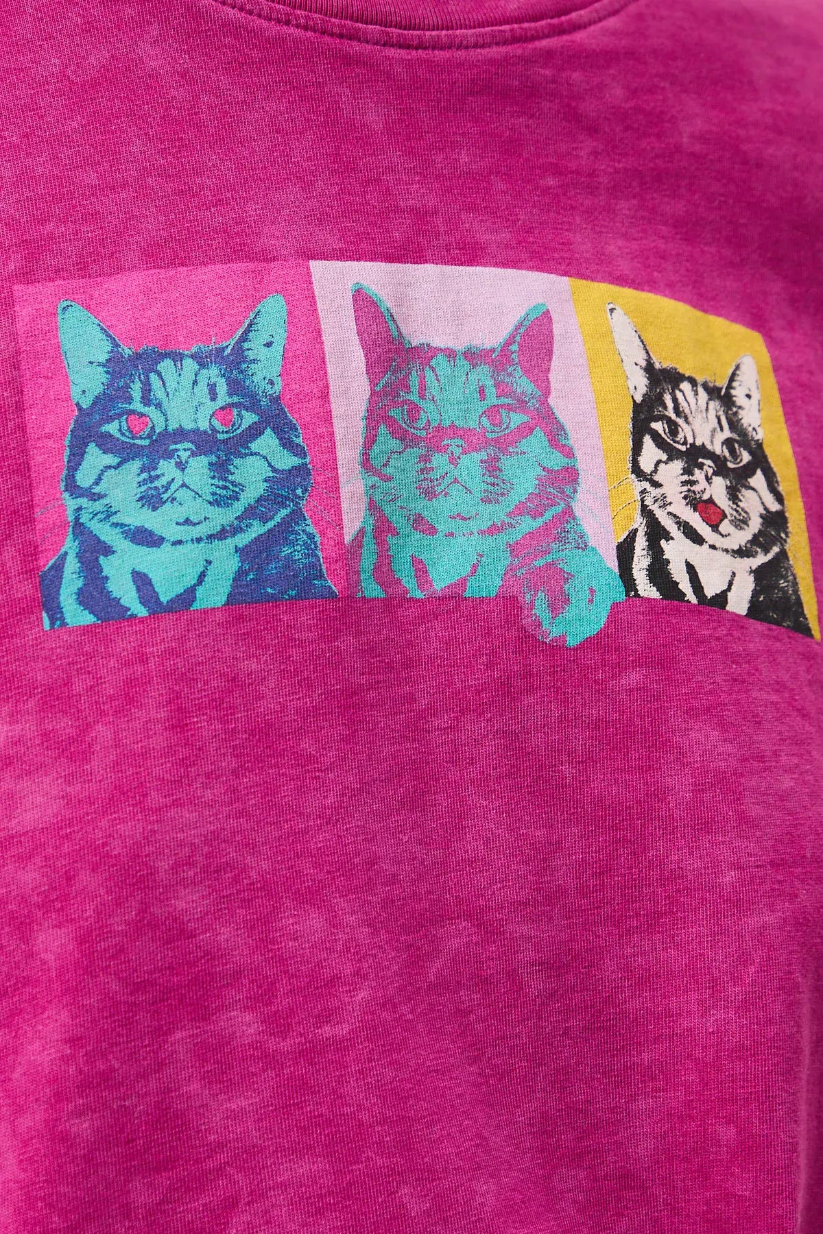 T-shirt met kattenprint