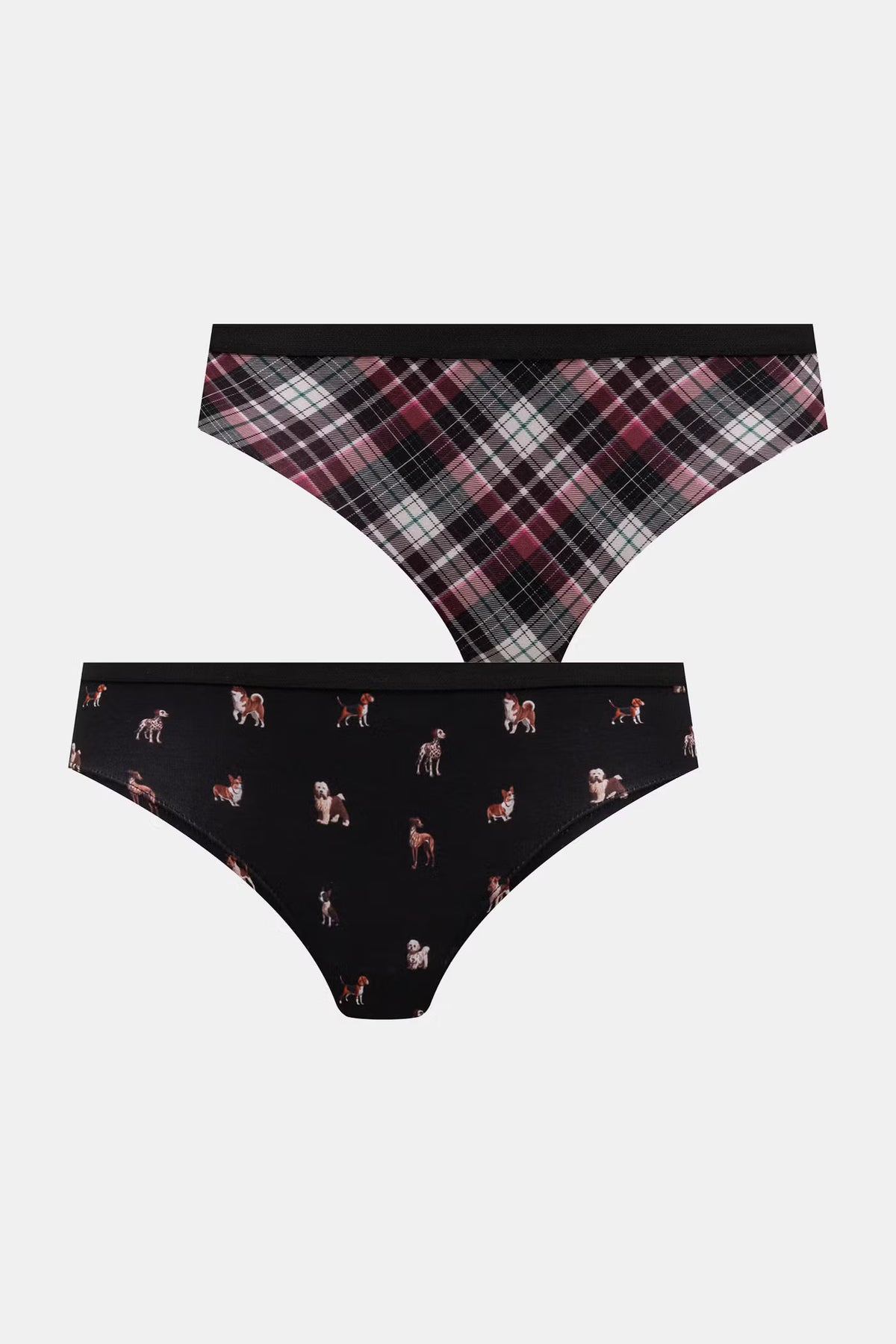 Damesonderbroeken met  hondenprint, 2- pack