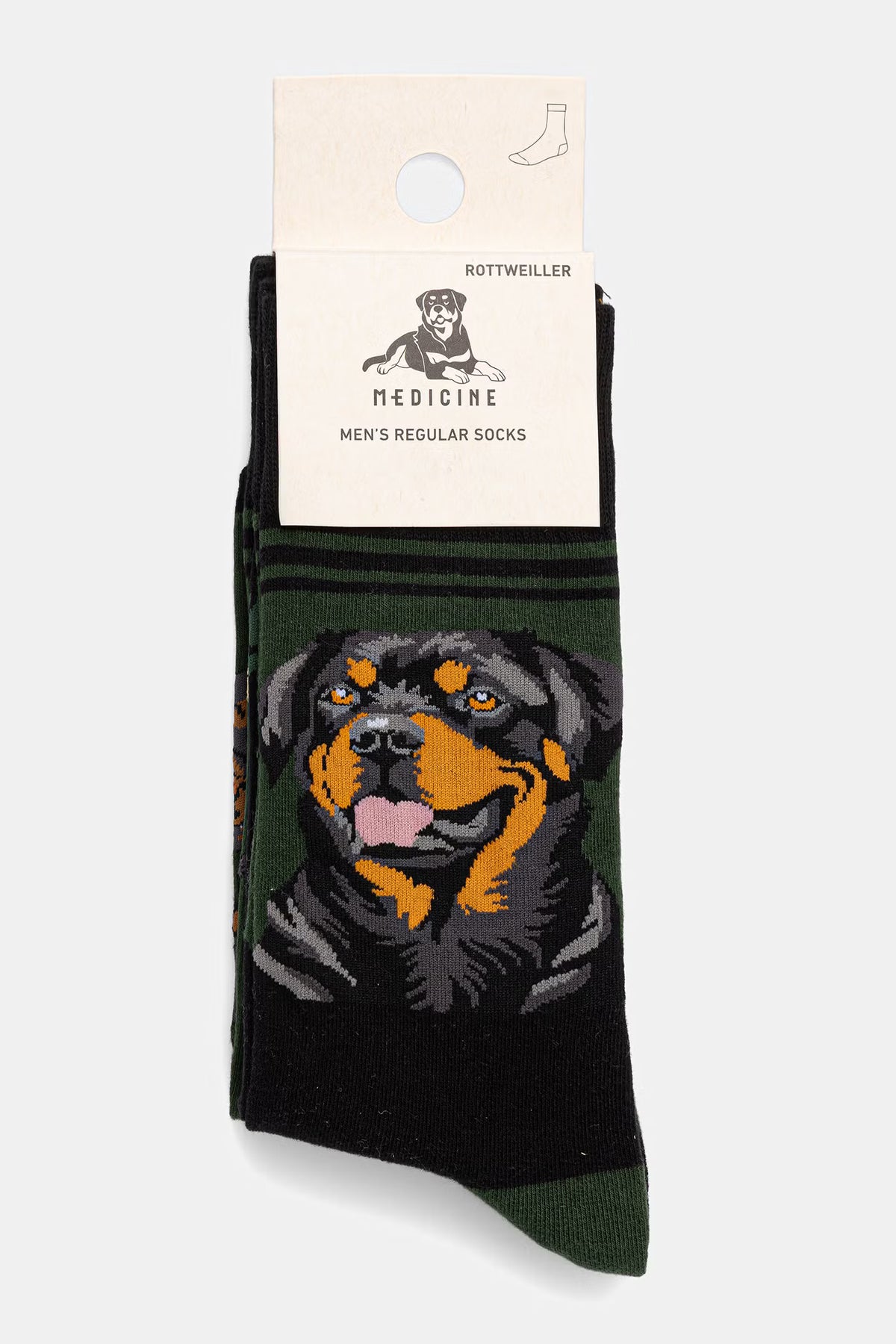 Herensokken met rottweiller print, 2-pack