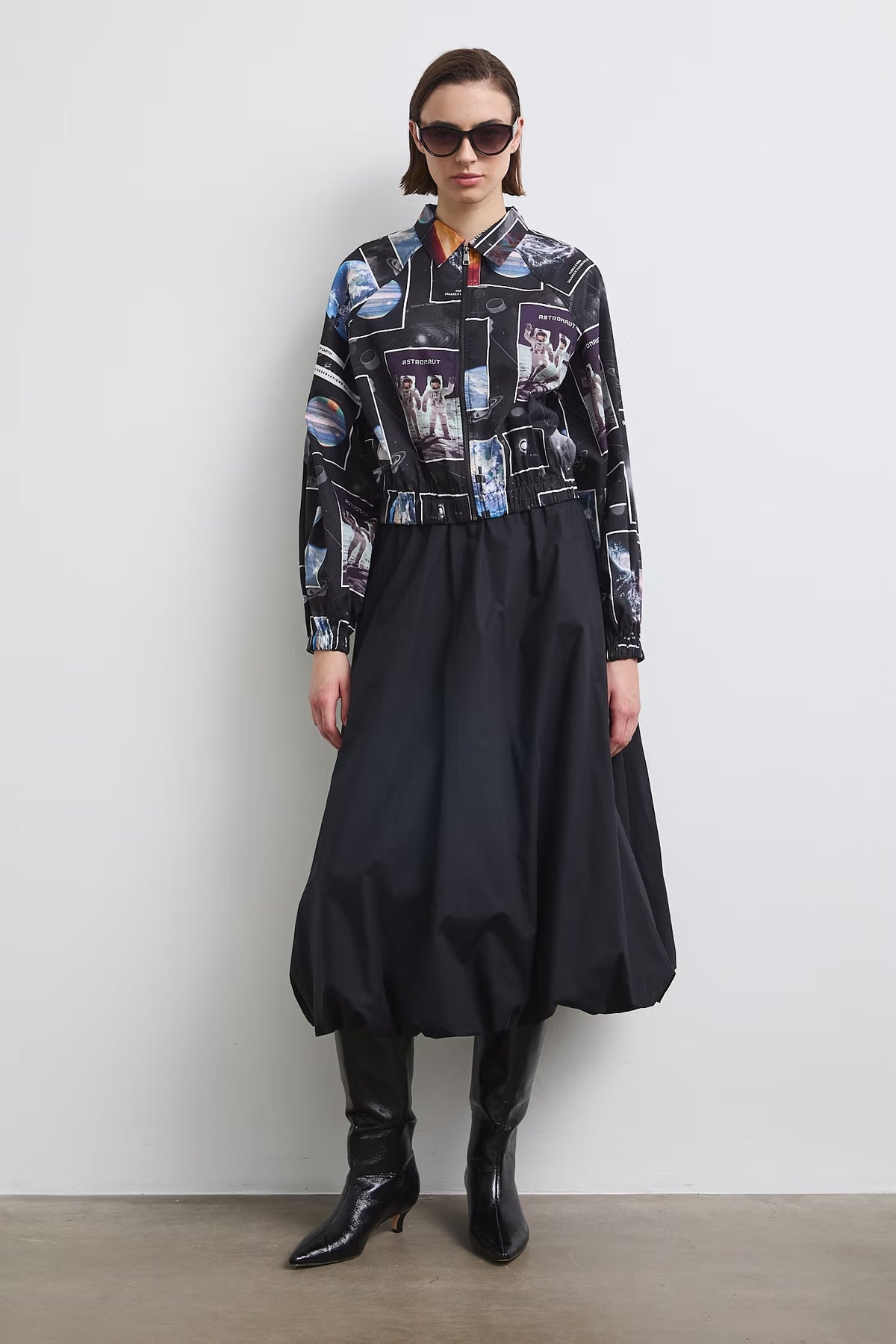 Dames bomberblouse met ruimtevaartprint - ESA x Medicine-collectie