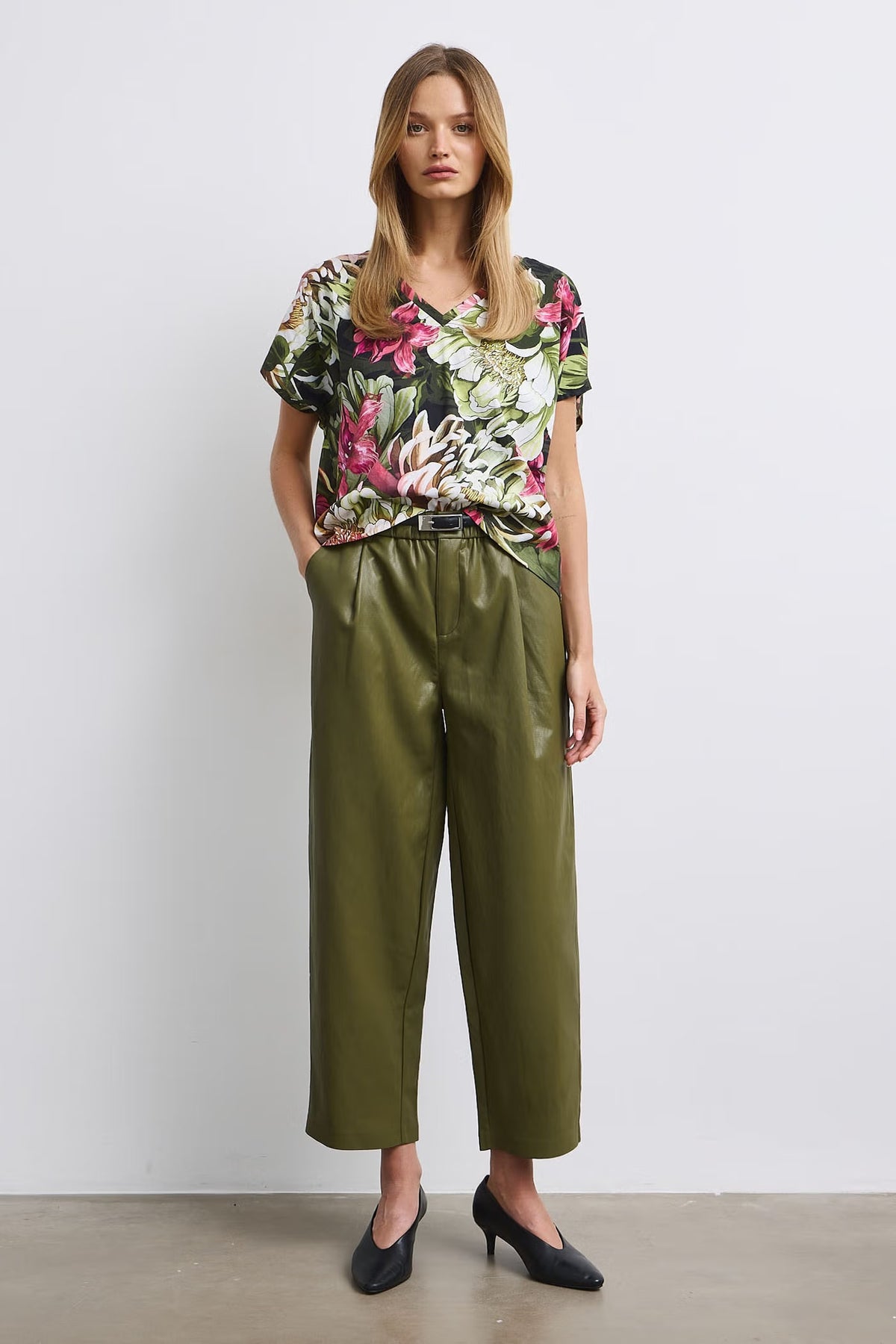 Dames t-shirt met bloemenprint